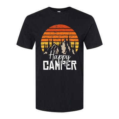 Vintage Happy Camper Tent Natural Mountain Tents Softstyle® CVC T-Shirt