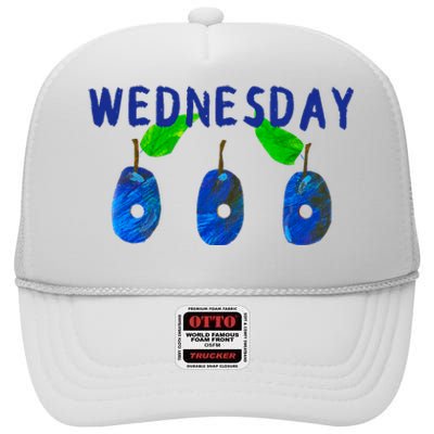 Very Hungry Caterpillar Wednesday Fruit Birthday Caterpillar High Crown Mesh Back Trucker Hat