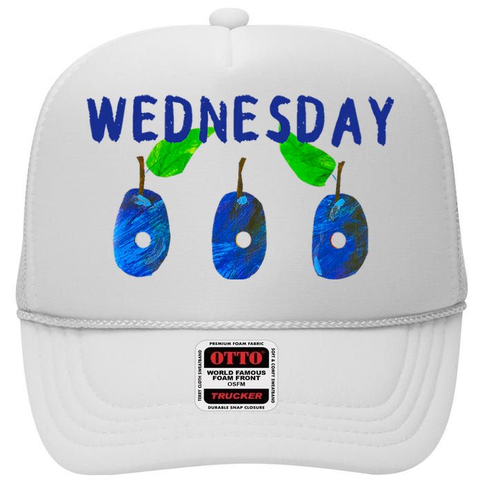 Very Hungry Caterpillar Wednesday Fruit Birthday Caterpillar High Crown Mesh Back Trucker Hat