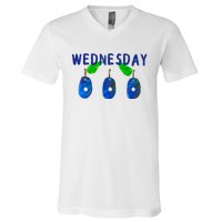 Very Hungry Caterpillar Wednesday Fruit Birthday Caterpillar V-Neck T-Shirt