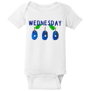 Very Hungry Caterpillar Wednesday Fruit Birthday Caterpillar Baby Bodysuit