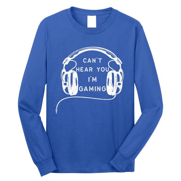 Vintage Headset Can't Hear You I'm Gaming Gift Long Sleeve Shirt