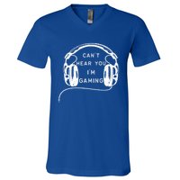 Vintage Headset Can't Hear You I'm Gaming Gift V-Neck T-Shirt