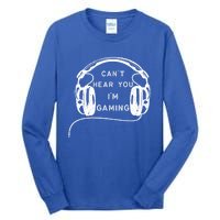 Vintage Headset Can't Hear You I'm Gaming Gift Tall Long Sleeve T-Shirt