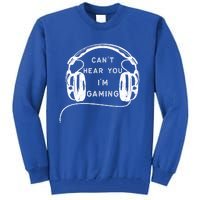 Vintage Headset Can't Hear You I'm Gaming Gift Tall Sweatshirt