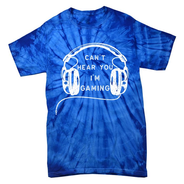 Vintage Headset Can't Hear You I'm Gaming Gift Tie-Dye T-Shirt