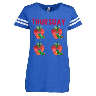 Very Hungry Caterpillar Thursday Fruits Birthday Caterpillar Enza Ladies Jersey Football T-Shirt