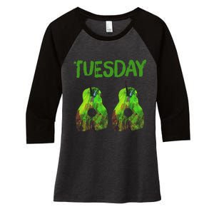 Very Hungry Caterpillar Tuesday Fruits Birthday Very Hungry Women's Tri-Blend 3/4-Sleeve Raglan Shirt