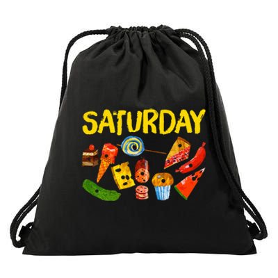 Very Hungry Caterpillar Saturday Fruits Birthday Teacher Drawstring Bag