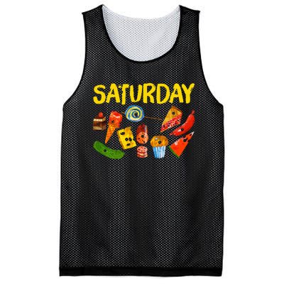 Very Hungry Caterpillar Saturday Fruits Birthday Teacher Mesh Reversible Basketball Jersey Tank