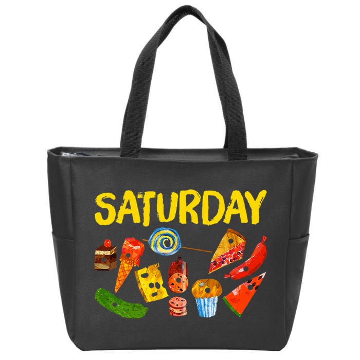 Very Hungry Caterpillar Saturday Fruits Birthday Teacher Zip Tote Bag