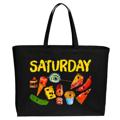 Very Hungry Caterpillar Saturday Fruits Birthday Teacher Cotton Canvas Jumbo Tote