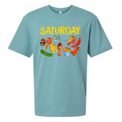 Very Hungry Caterpillar Saturday Fruits Birthday Teacher Sueded Cloud Jersey T-Shirt