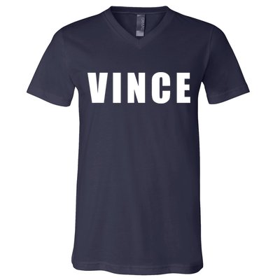 Vince Hilarious Color Of Money 80s Nerd Geek Graphic V-Neck T-Shirt