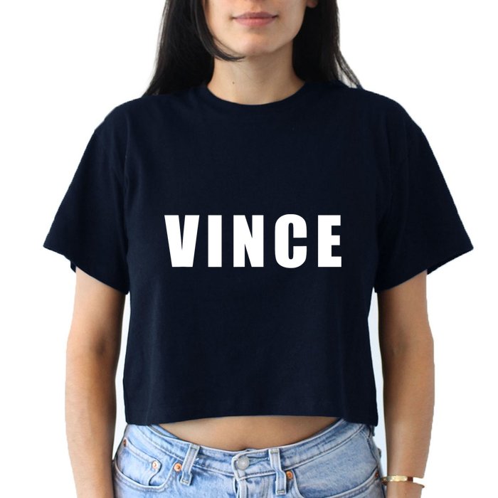 Vince Hilarious Color Of Money 80s Nerd Geek Graphic Crop Top