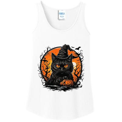 Vintage Halloween Cat Costume Ladies Essential Tank