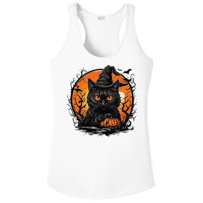 Vintage Halloween Cat Costume Ladies PosiCharge Competitor Racerback Tank