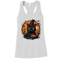 Vintage Halloween Cat Costume Women's Racerback Tank