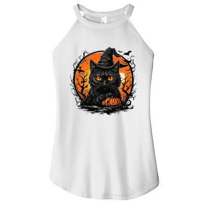 Vintage Halloween Cat Costume Women's Perfect Tri Rocker Tank