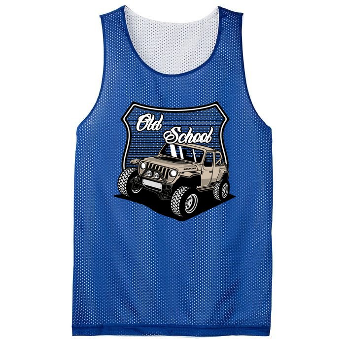 Vintage Hotrod Classic Off Road Old School Off Roader Gift Mesh Reversible Basketball Jersey Tank