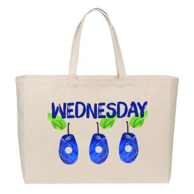 Very Hungry Caterpillar Wednesday Fruits Cotton Canvas Jumbo Tote