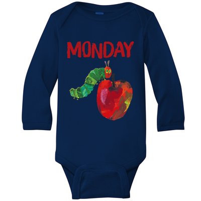 Very Hungry Caterpillar Monday Fruits Birthday Caterpillar Baby Long Sleeve Bodysuit