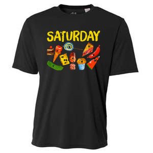 Very Hungry Caterpillar Saturday Fruits Birthday Teacher Cooling Performance Crew T-Shirt