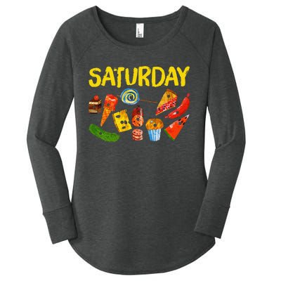 Very Hungry Caterpillar Saturday Fruits Birthday Teacher Women's Perfect Tri Tunic Long Sleeve Shirt