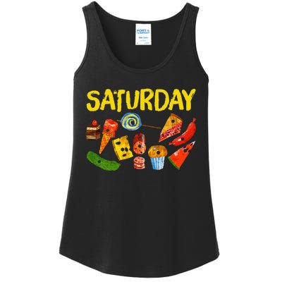 Very Hungry Caterpillar Saturday Fruits Birthday Teacher Ladies Essential Tank