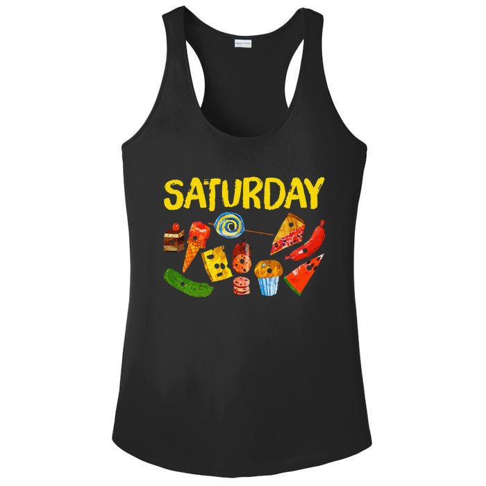 Very Hungry Caterpillar Saturday Fruits Birthday Teacher Ladies PosiCharge Competitor Racerback Tank