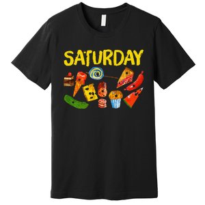 Very Hungry Caterpillar Saturday Fruits Birthday Teacher Premium T-Shirt