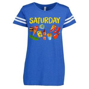 Very Hungry Caterpillar Saturday Fruits Birthday Teacher Enza Ladies Jersey Football T-Shirt