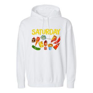 Very Hungry Caterpillar Saturday Fruits Birthday Teacher Garment-Dyed Fleece Hoodie