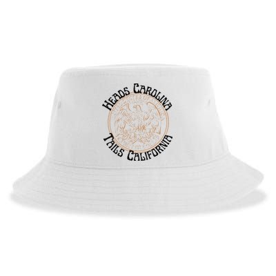 Vintage Heads Carolina Tail California US Western Country Sustainable Bucket Hat