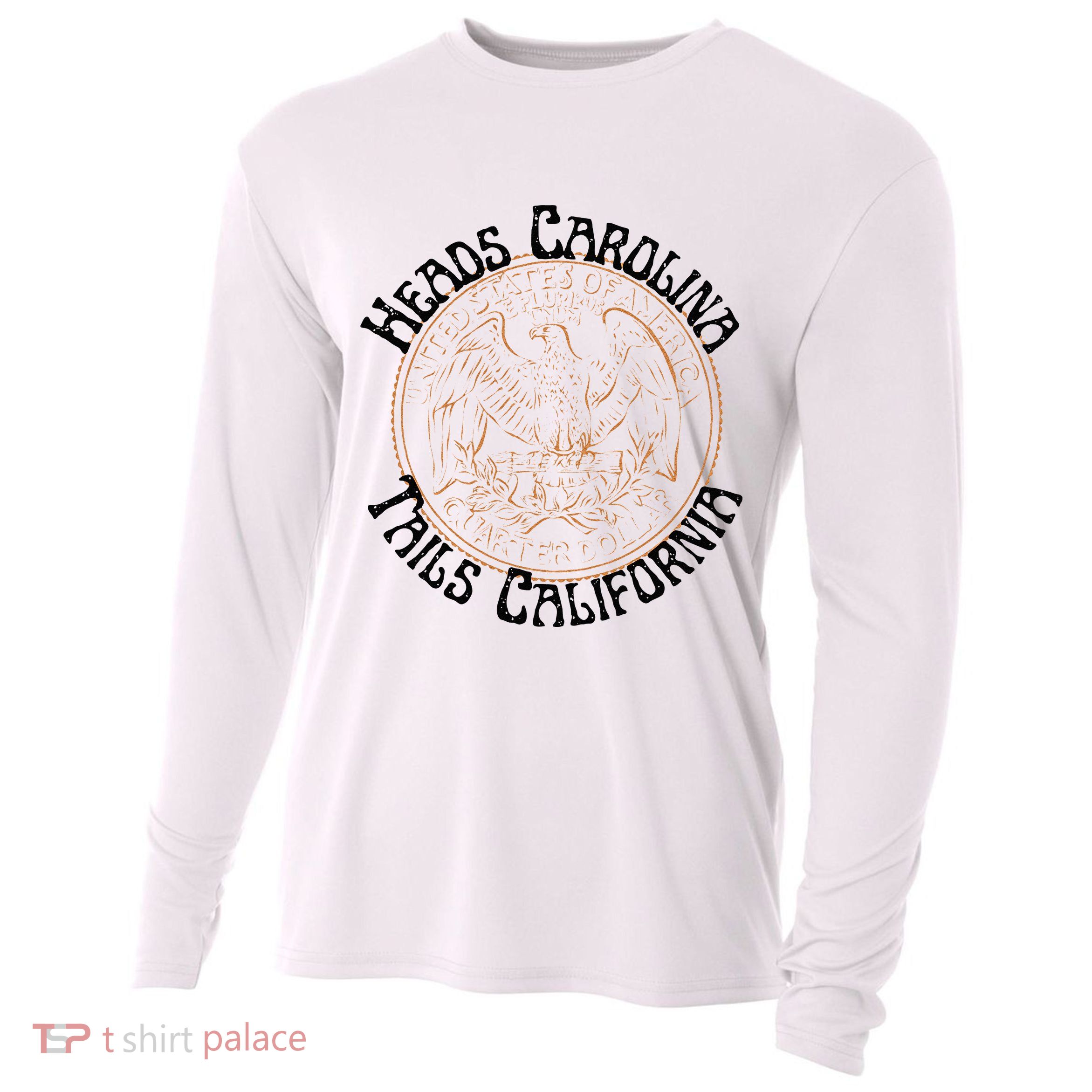 Vintage Heads Carolina Tail California US Western Country Cooling Performance Long Sleeve Crew
