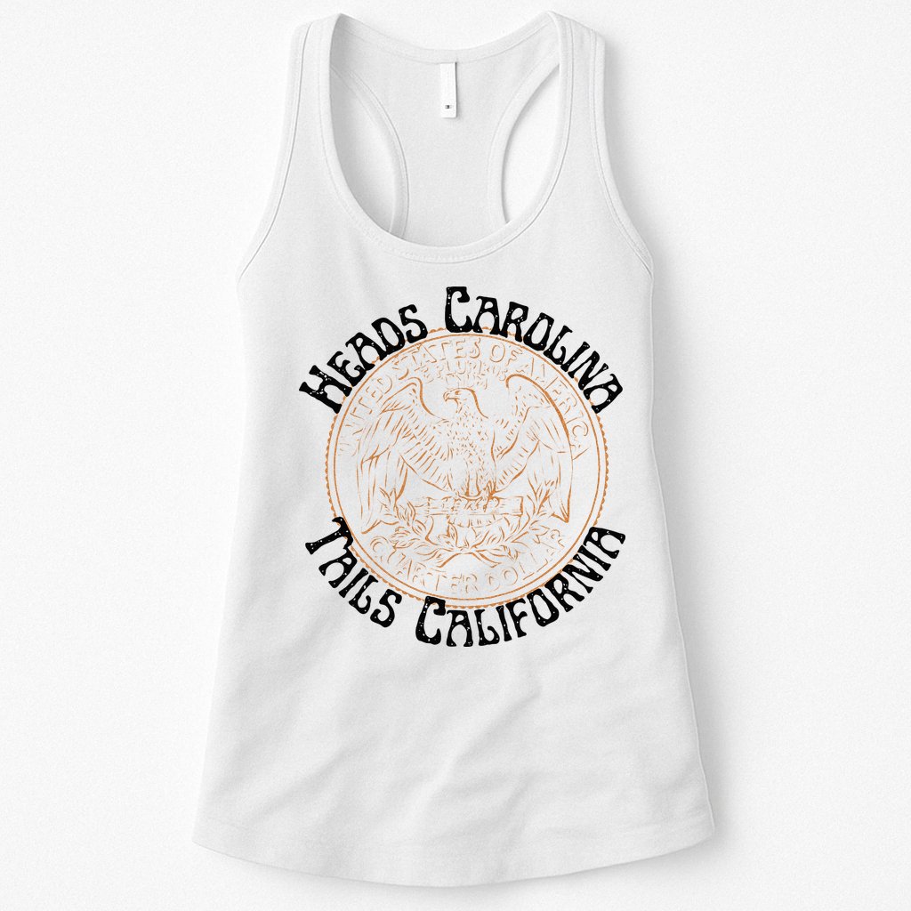 Vintage Heads Carolina Tail California US Western Country Womens Tank Top