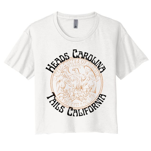 Vintage Heads Carolina Tail California US Western Country Crop Top