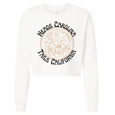 Vintage Heads Carolina Tail California US Western Country Cropped Pullover Crew