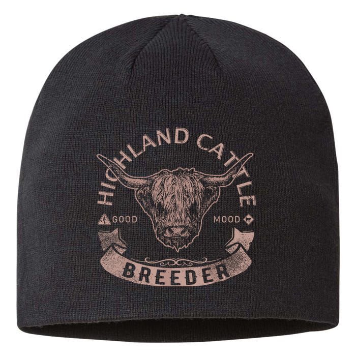 Vintage Highland Cattle Breeder & Scottish Cow Farmers Stuff Sustainable Beanie