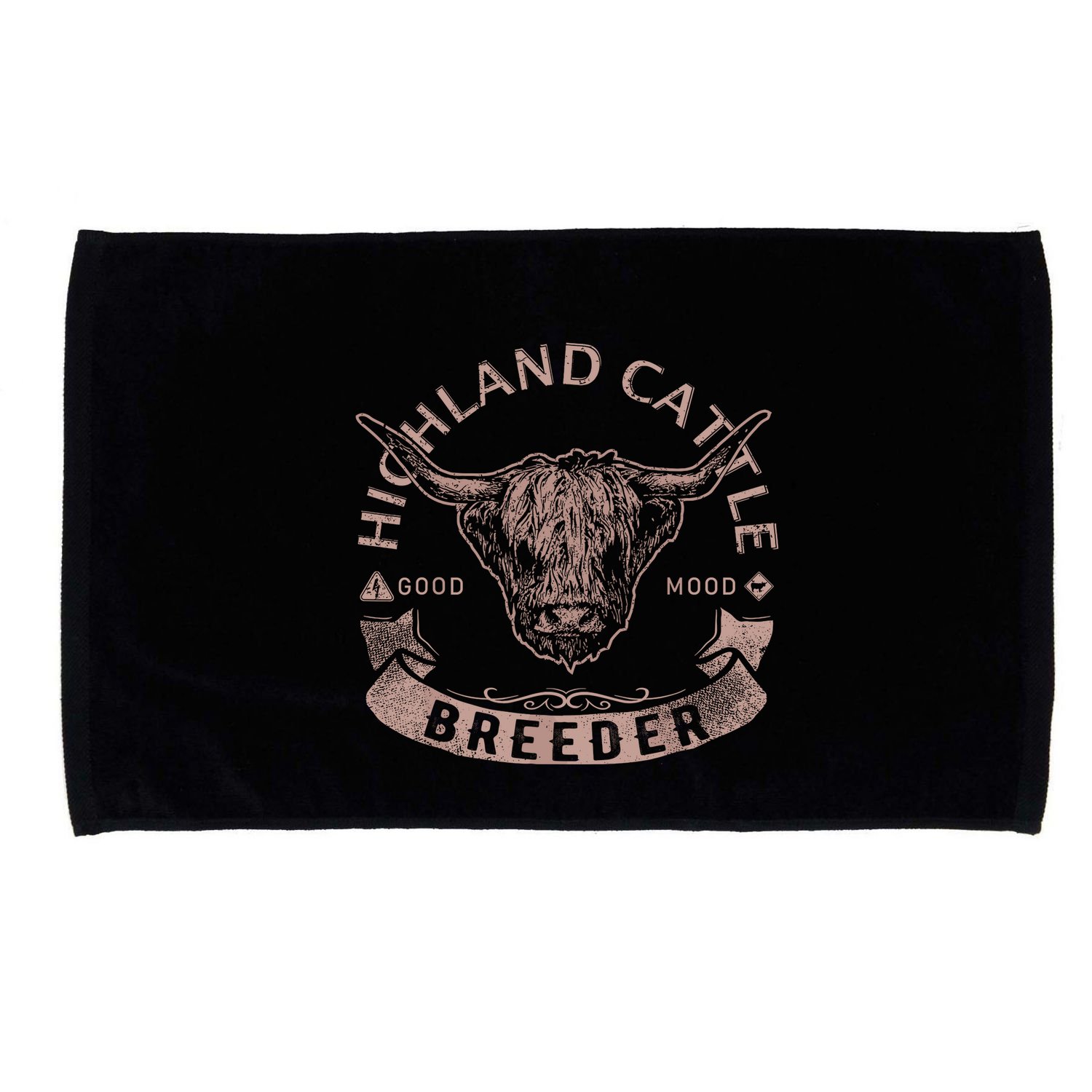 Vintage Highland Cattle Breeder & Scottish Cow Farmers Stuff Microfiber Hand Towel
