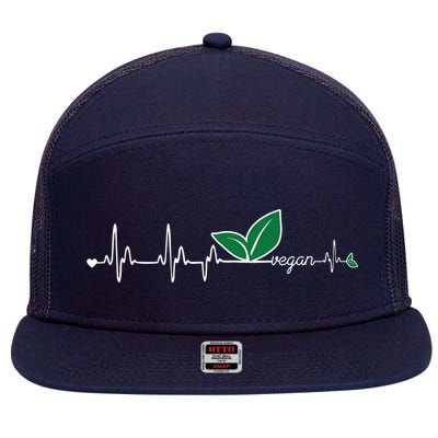 Vegan Heartbeat Clothing Vegan 7 Panel Mesh Trucker Snapback Hat