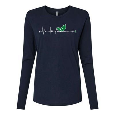 Vegan Heartbeat Clothing Vegan Womens Cotton Relaxed Long Sleeve T-Shirt