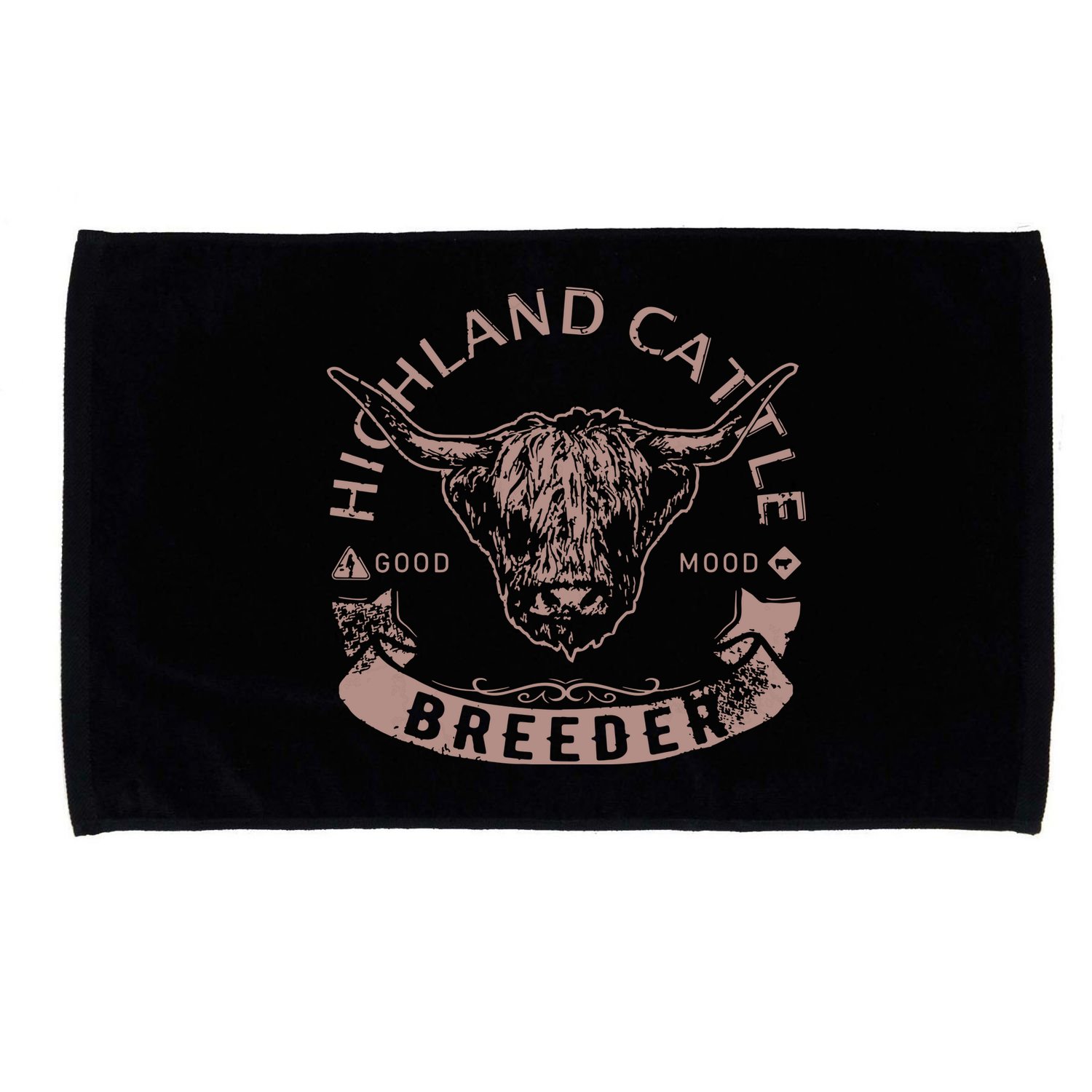 Vintage Highland Cattle Breeder Scottish Cow Farmers Stuff Microfiber Hand Towel