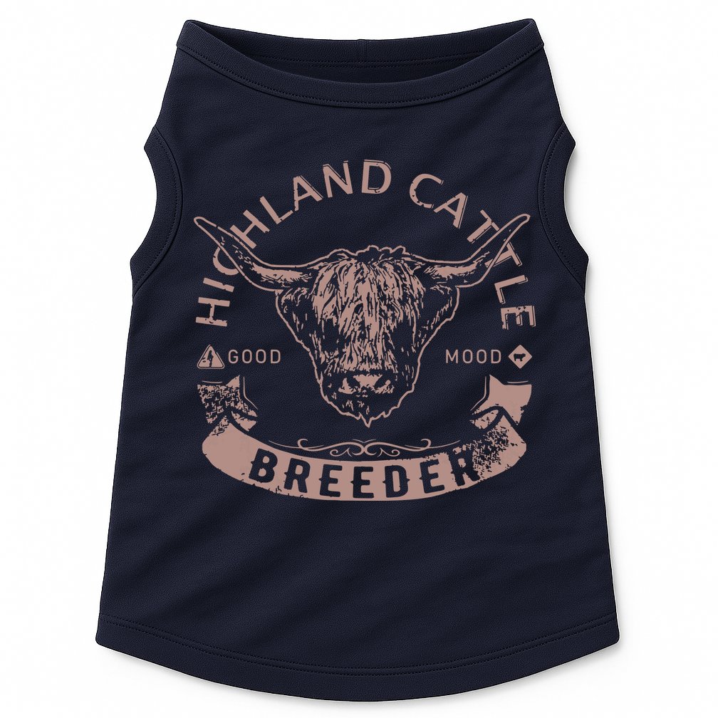 Vintage Highland Cattle Breeder Scottish Cow Farmers Stuff Doggie Tank
