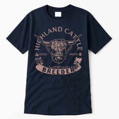 Vintage Highland Cattle Breeder Scottish Cow Farmers Stuff Tall T-Shirt