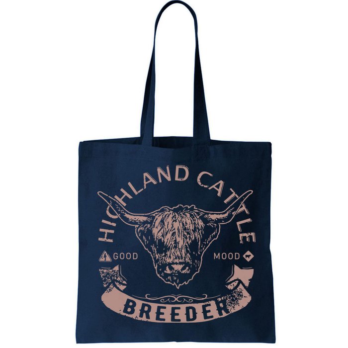 Vintage Highland Cattle Breeder Scottish Cow Farmers Stuff Bag