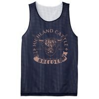 Vintage Highland Cattle Breeder Scottish Cow Farmers Stuff Mesh Reversible Basketball Jersey Tank