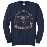 Vintage Highland Cattle Breeder Scottish Cow Farmers Stuff Tall Sweatshirt