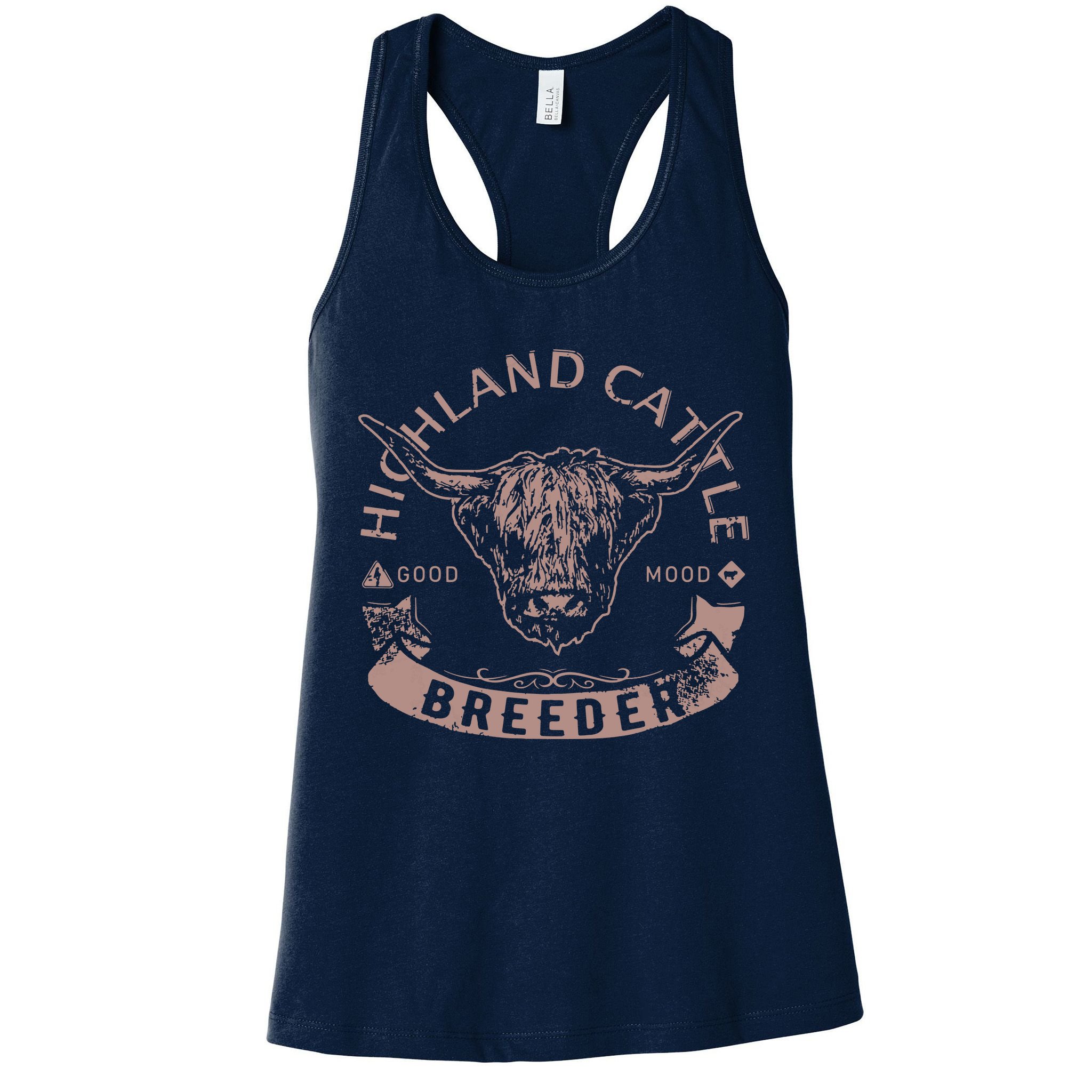 Vintage Highland Cattle Breeder Scottish Cow Farmers Stuff Womens Tank Top