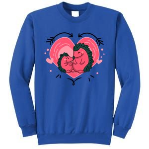 Valentine Heart Cute Hedgehog Friend Valentine Treasure Gift Tall Sweatshirt